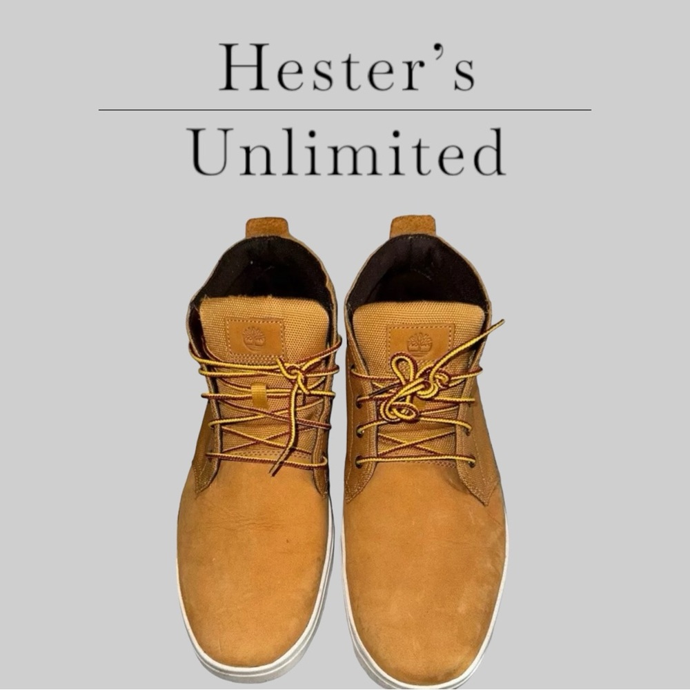 TIMBERLAND Davis Square Wheat Nubuck  A1013/A2125-Mens Size 13 Free Shipping!
